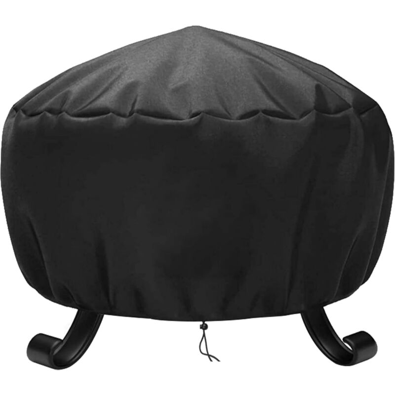 foto del prodotto copertura impermeabile per braciere rotondo per barbecue, antivento e antistrappo, copertura per braciere per barbecue, coperture per braciere