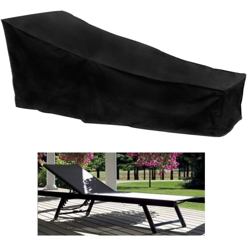 foto del prodotto copertura impermeabile per lettino prendisole da giardino, antivento, anti uv, antipolvere, tessuto oxford, copertura protettiva per lettino