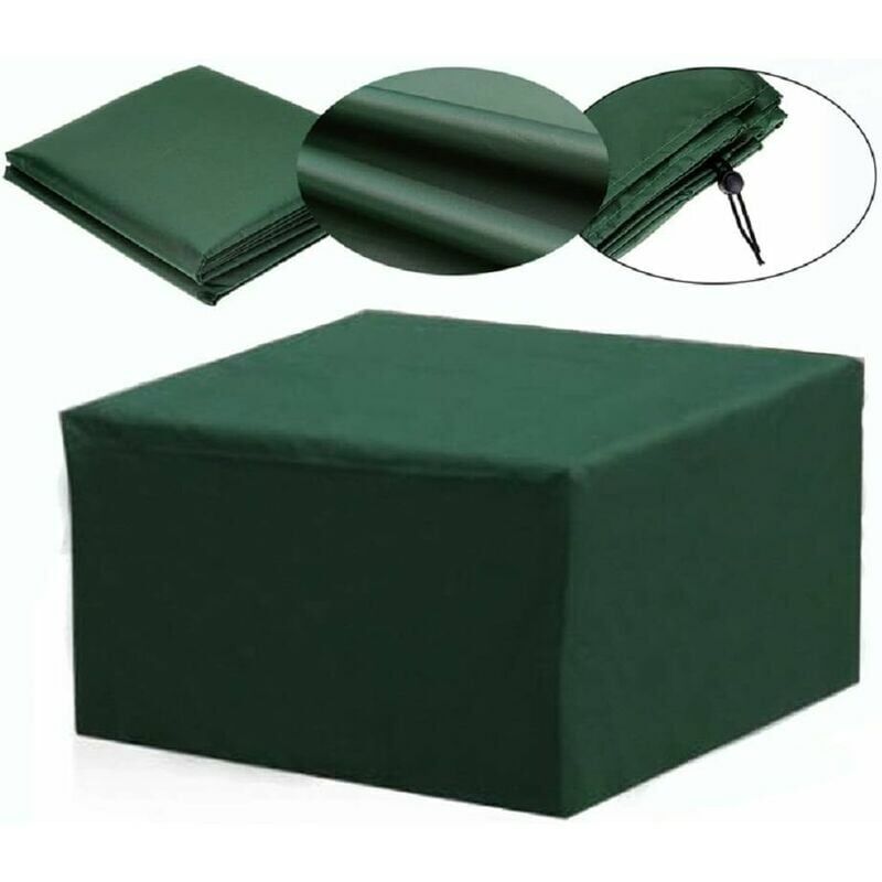 foto del prodotto copertura impermeabile per mobili da giardino rettangolari, protezione uv, 13 misure verde 150x150x70cm