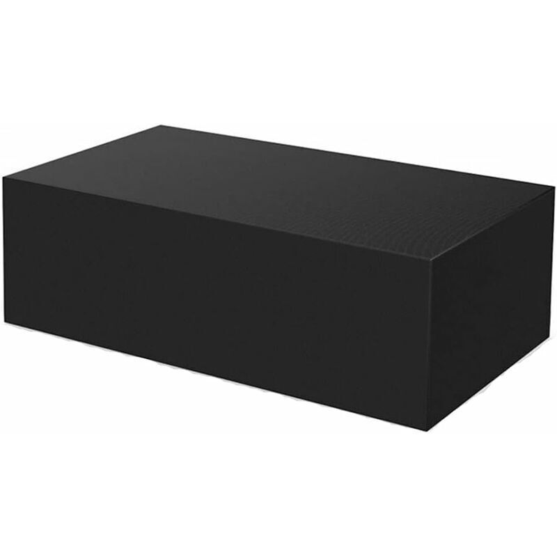 foto del prodotto copertura impermeabile per mobili da giardino tessuto oxford 210d copertura per mobili da giardino rettangolare in rattan nero resistente al vento e