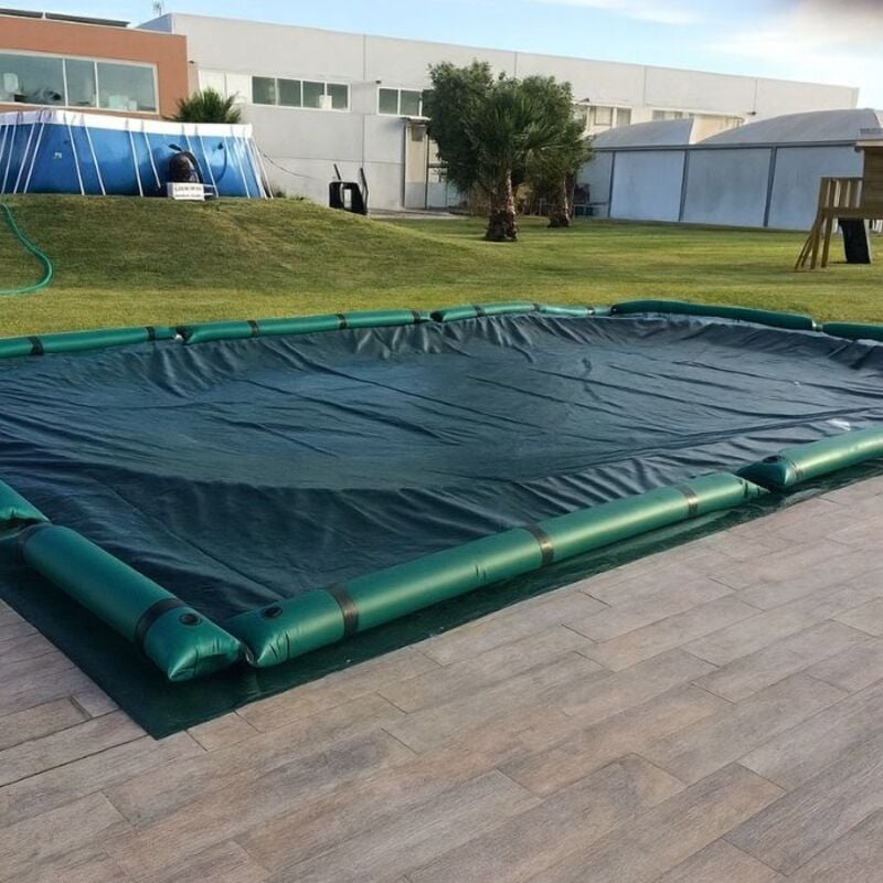 foto del prodotto copertura invernale 600x400 cm per piscine interrate con salsicciotti