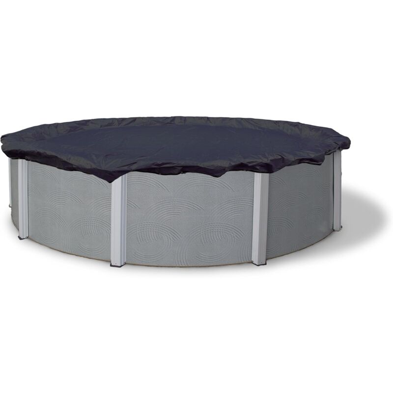 foto del prodotto copertura invernale per piscina rotonda fuori terra da 15 piedi, blu navy scuro
