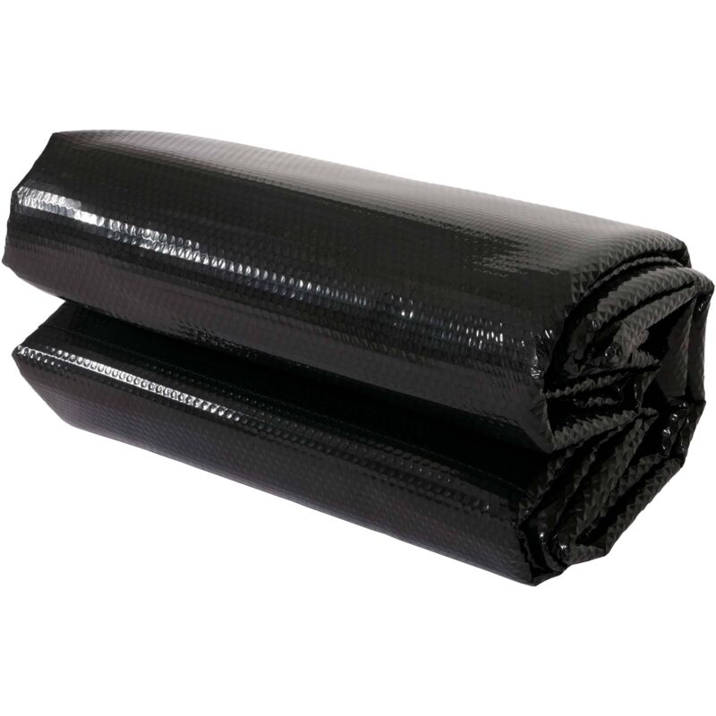 foto del prodotto copertura isotermica piscina telo pe 400 micron rettangolare 6x4m nero