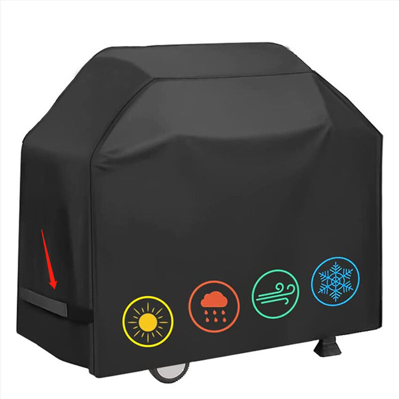 foto del prodotto copertura per barbecue a gas impermeabile, antipioggia, antistrappo, antipolvere con cinghie autoadesive e borsa portaoggetti 150100125 cm 