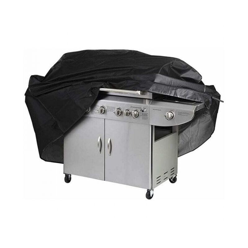 foto del prodotto copertura per barbecue copertura per barbecue copertura per barbecue e plancha tessuto oxford nero 210d 145 x 61 x 117 cm