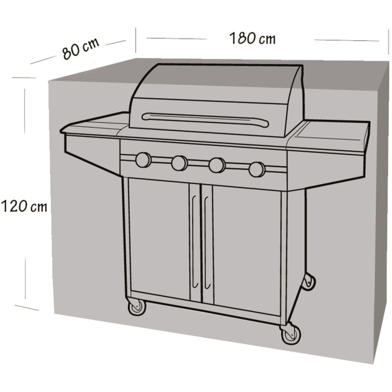 foto del prodotto copertura per barbecue e plancha werka pro 180 x 80 x 120 cm