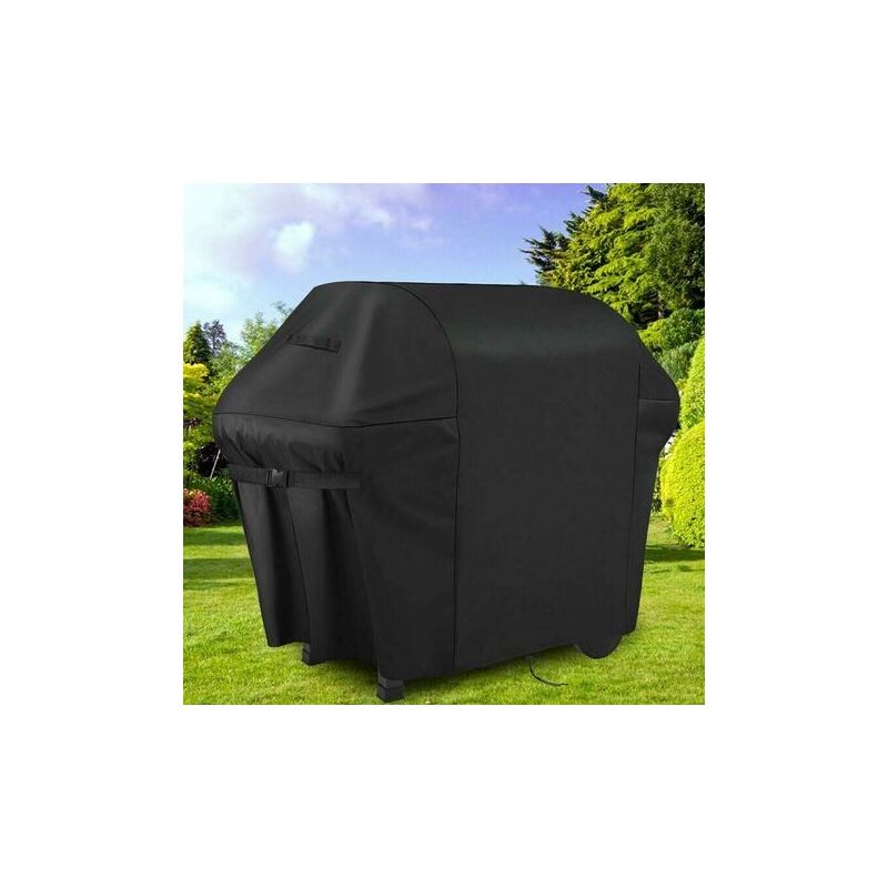 foto del prodotto copertura per barbecue, telo per barbecue, doppio strato impermeabile 600d con fibbia fissa bilaterale regolabile, copertura per barbecue weber, telo protettivo impermeabile per barbecue (152 cm/60 po