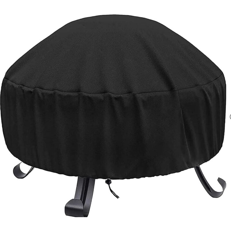 foto del prodotto copertura per braciere circolare in tessuto oxford 420d resistente, 85 x 40 cm diametro x altezza - bebusingoto