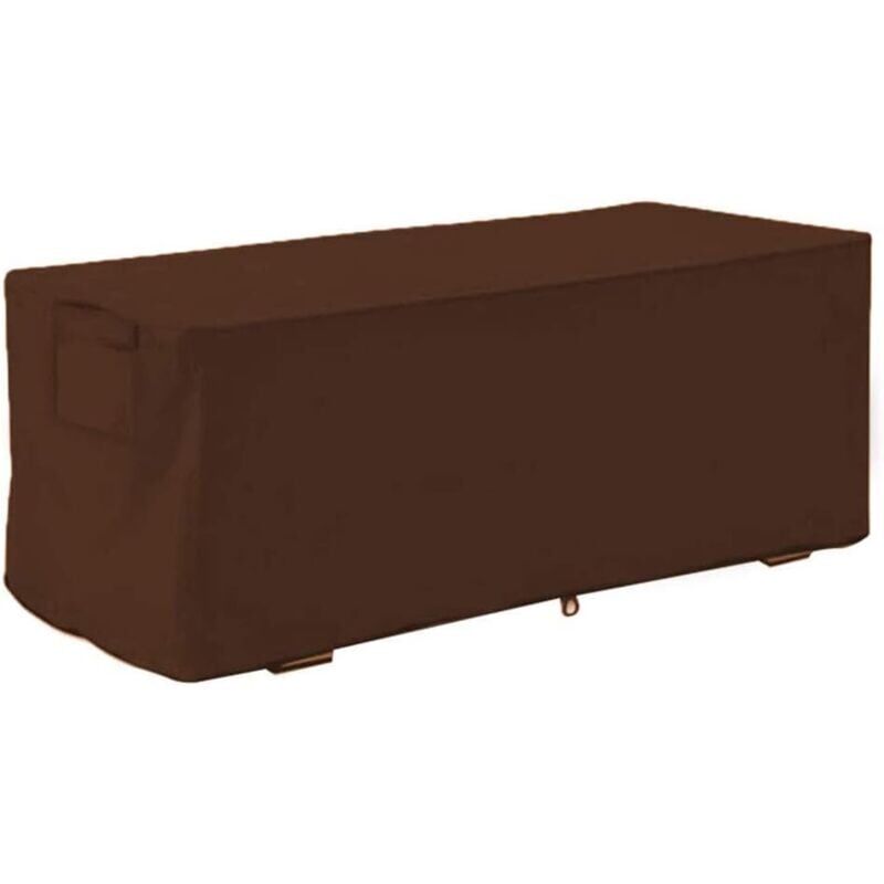 foto del prodotto copertura per contenitore da esterno, in tessuto oxford 210d, impermeabile, resistente ai raggi uv, 123x62x55 cm, colore caff .