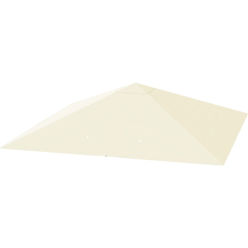 foto del prodotto copertura per gazebo 3x3m a 8 fori in tessuto oxford 600d bianco crema outsunny