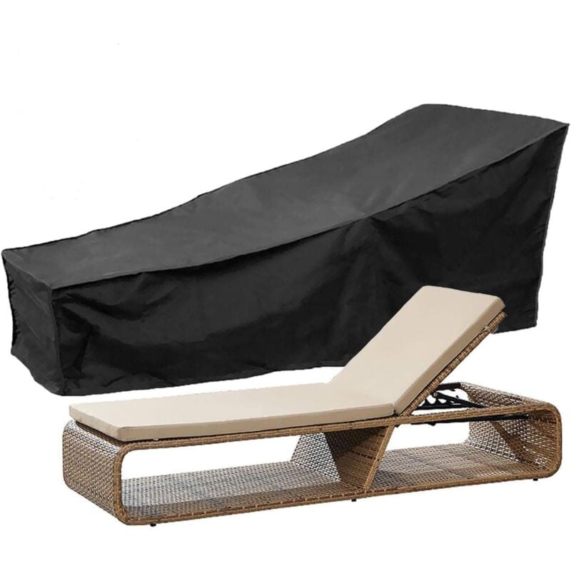 foto del prodotto copertura per lettino da giardino, poliestere 210d, impermeabile, antipolvere, pieghevole 210 x 75 x 80 cm