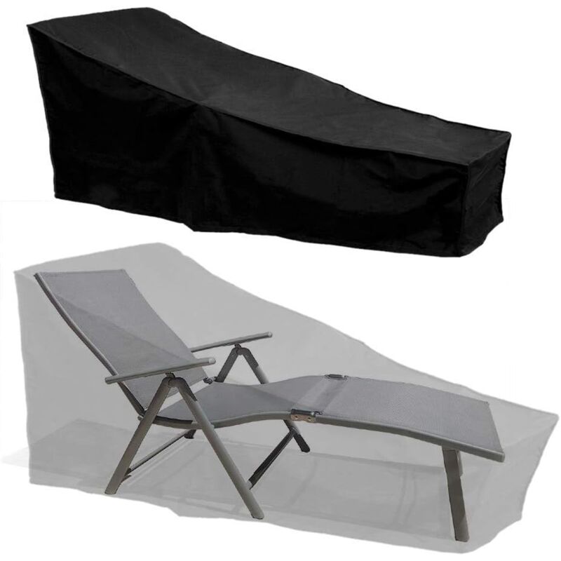 foto del prodotto copertura per lettino prendisole copertura per lettino prendisole impermeabile per esterni, 210 75 80 40 cm nero