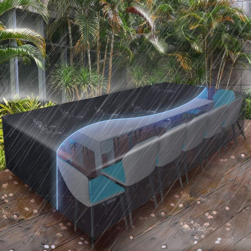 foto del prodotto copertura per mobili 315x160x74cm, copertura per mobili da giardino per 10 12 posti impermeabile, copertura protettiva per mobili da giardino per