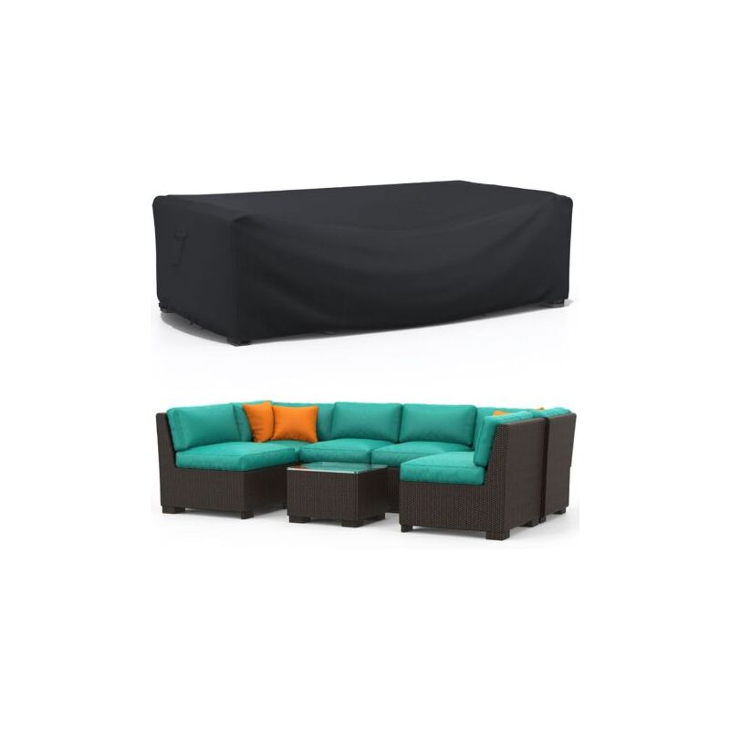 foto del prodotto copertura per mobili da giardino 213 x 132 x 74 cm , copertura per mobili da giardino 210d, copertura per tavolo da giardino, coperture per mobili