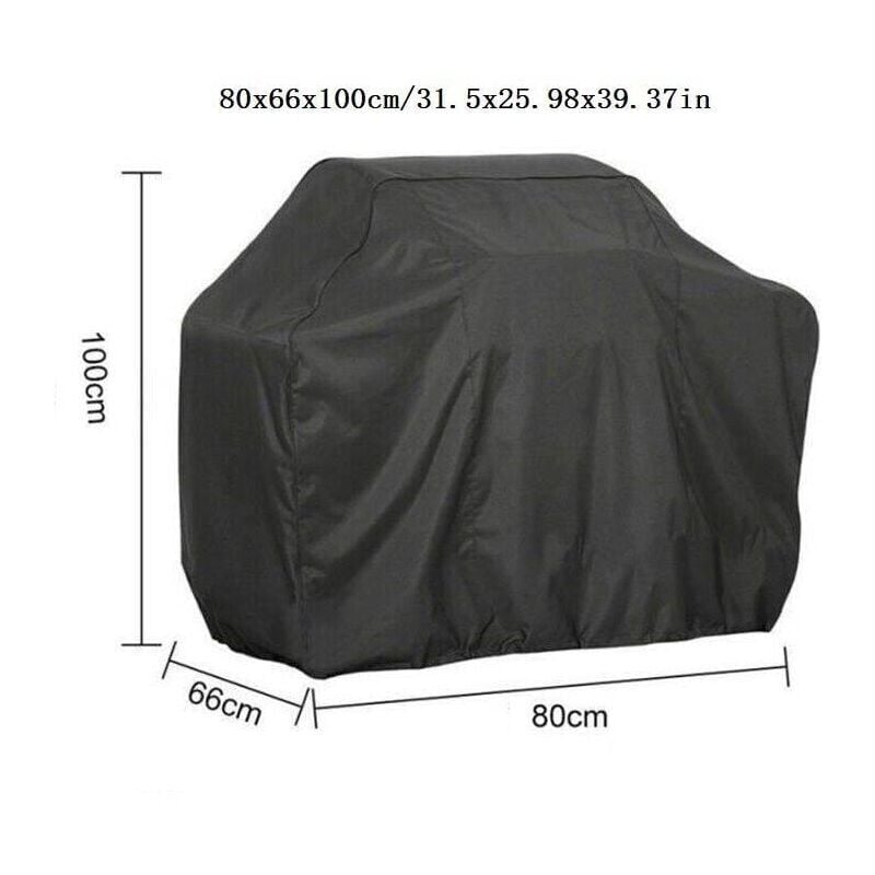 foto del prodotto copertura per mobili da giardino 80x66x100cm copertura per barbecue nera copertura per barbecue da esterno telo impermeabile per barbecue coperture