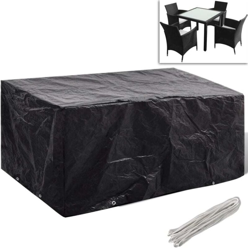 foto del prodotto copertura per mobili da giardino con 8 occhielli 180x140x90 cm vidaxl