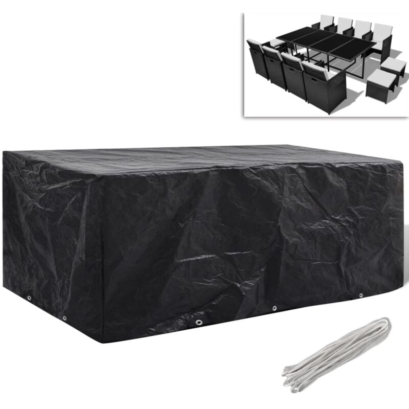 foto del prodotto copertura per mobili da giardino con 8 occhielli 229x113x73 cm vidaxl
