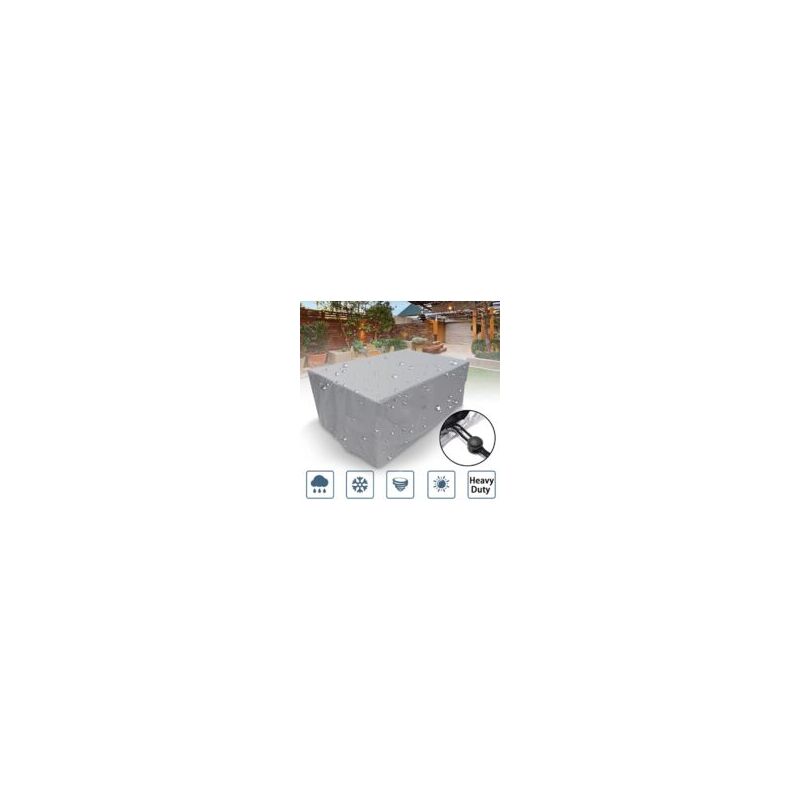 foto del prodotto copertura per mobili da giardino, copertura per tavolo da giardino impermeabile realizzata in tessuto oxford 210d altamente resistente, copertura di