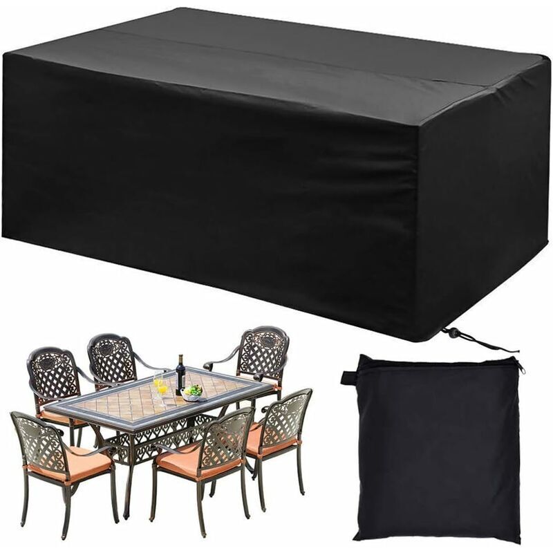 foto del prodotto copertura per mobili da giardino, copertura per tavolo da giardino in poliestere 210d impermeabile anti uv copertura protettiva per tavolo da