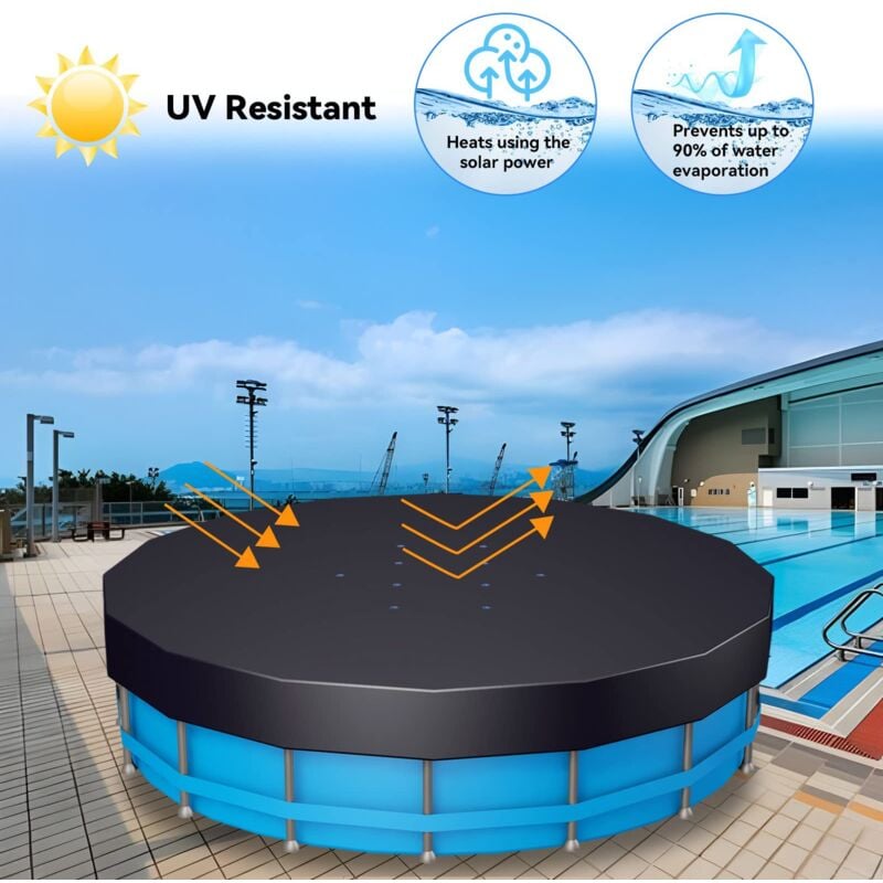 foto del prodotto copertura per mobili da giardino da 12 piedi, rivestimento in argento 210d, impermeabile e antipolvere, copertura per piscina rotonda con sabbia,