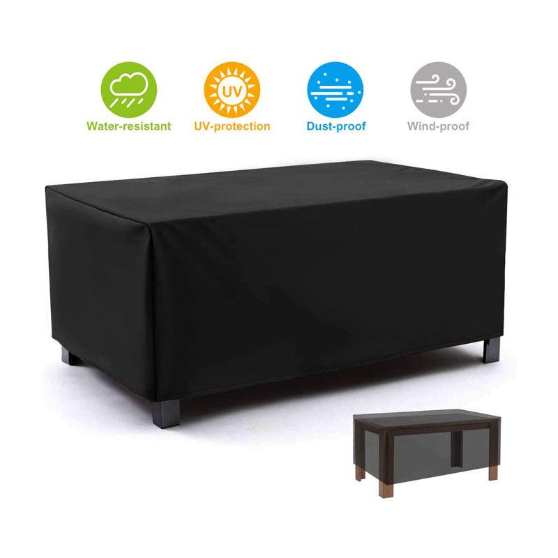 foto del prodotto copertura per mobili da giardino, grande copertura protettiva per mobili da giardino quadrati 120x120x74cm nero