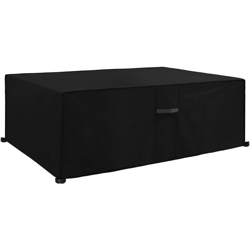 foto del prodotto copertura per mobili da giardino impermeabile e anti uv robusto tessuto oxford 210d con prese d aria, nero 170x94x71cm 