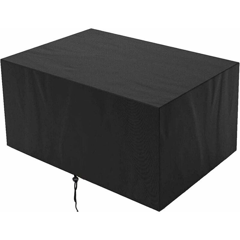 foto del prodotto copertura per mobili da giardino in tessuto oxford 600d, antipioggia, antipolvere e resistente ai raggi uv 160x160x80 cm, nero loy