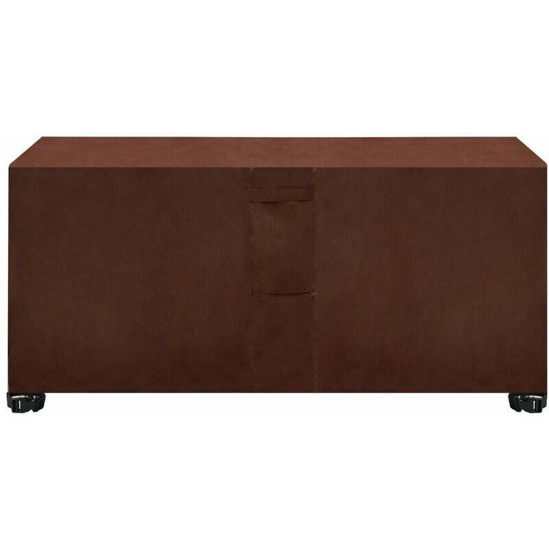 foto del prodotto copertura per mobili da giardino rettangolare, copertura per mobili da giardino quadrata oxford con prese d'aria, impermeabile, antivento e antipolvere, per tavolo e sedie - marrone 210x110x70 cm
