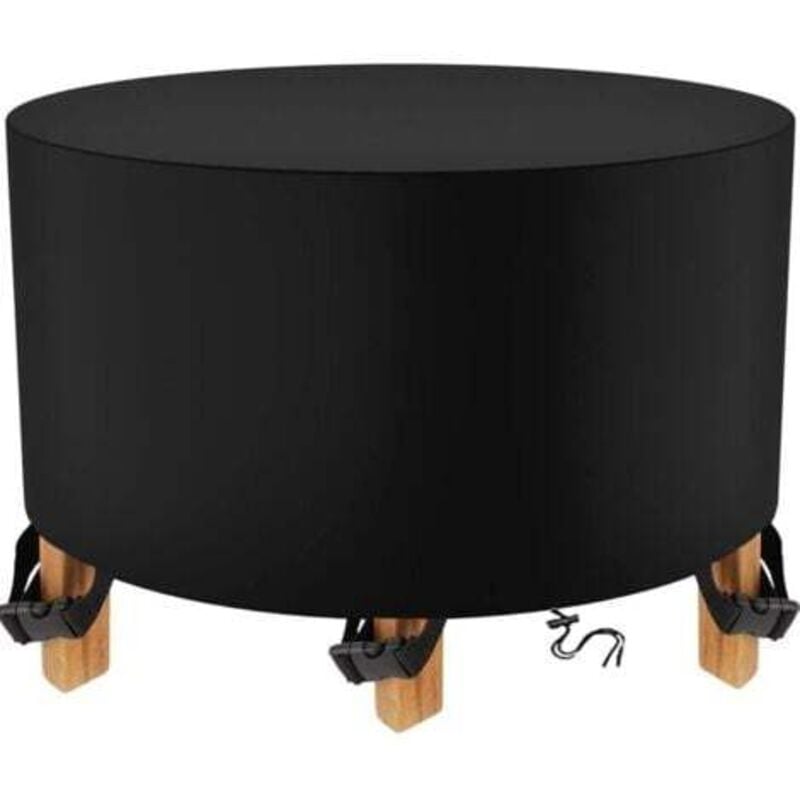 foto del prodotto copertura per mobili da giardino rotonda 200 x 94 cm, nera, copertura per tavolo da giardino, telo protettivo impermeabile per mobili da giardino e