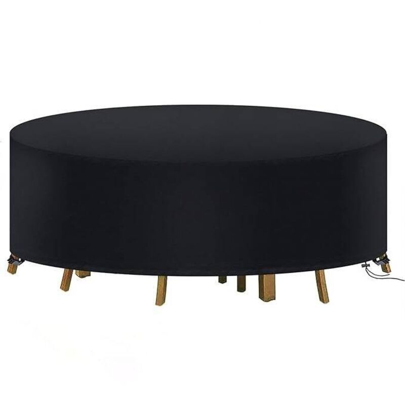 foto del prodotto copertura per mobili da giardino rotondi 128x70cm copertura protettiva per tavolo da giardino rotondo, copertura per tavolo da giardino rotondo,