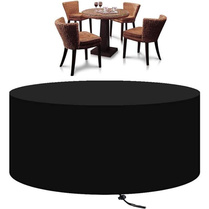 foto del prodotto copertura per mobili da giardino rotondi, resistente tessuto oxford 210d, per tavolo da giardino, 128 x 71 cm