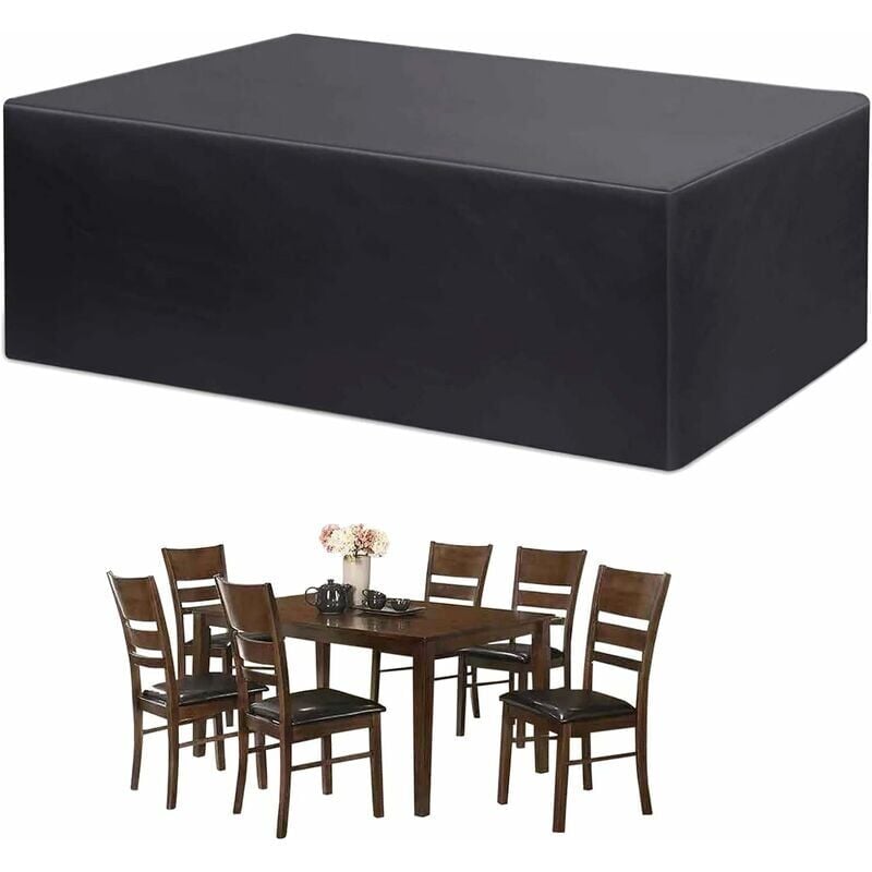 foto del prodotto copertura per mobili da giardino telo oxford impermeabile 420d resistente 180x120x74cm 