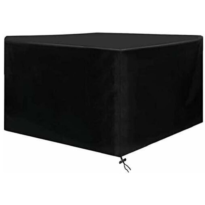 foto del prodotto copertura per mobili da giardino, tutte le misure, copertura per mobili da giardino e per sedute rettangolari, antipioggia e antipolvere, anti-uv, 210d, tessuto oxford nero, 190x125x80cm