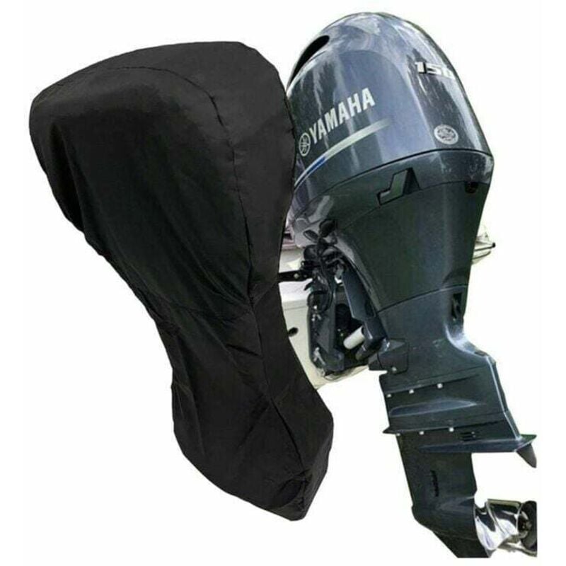 foto del prodotto copertura per motore fuoribordo, telo coprimotore in tessuto oxford 420d resistente con rivestimento in pvc, adatto per motori fuoribordo da 20 a 30