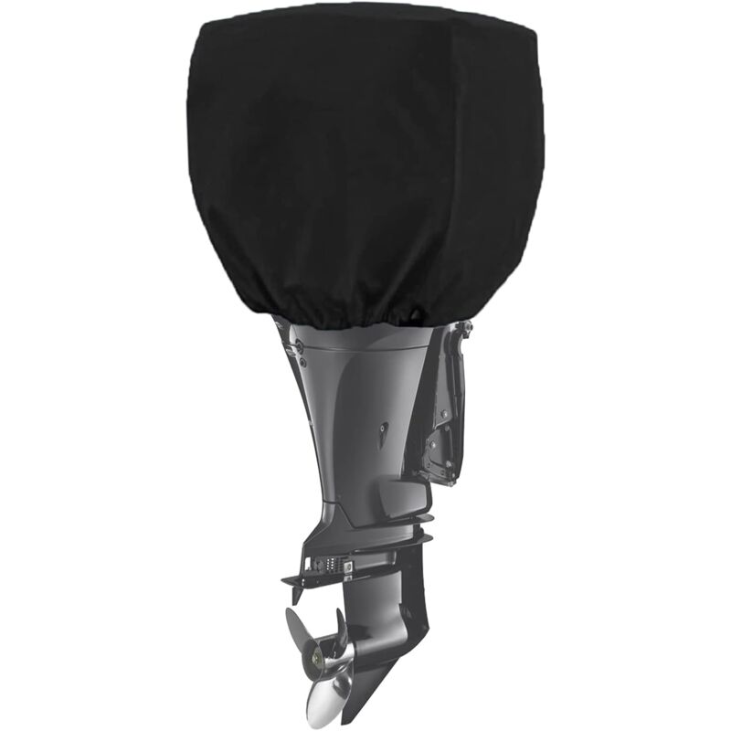 foto del prodotto copertura per motore fuoribordo, tessuto oxford 210d, impermeabile, per motori fino a 74 x 46 x 58 cm 100 150 cv , nero