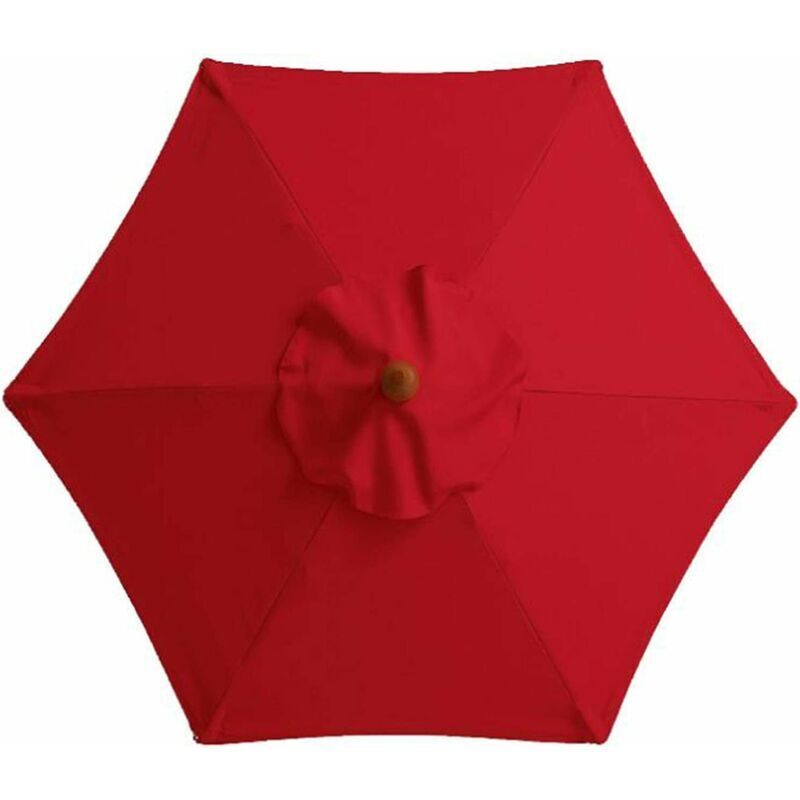 foto del prodotto copertura per ombrellone da 3 m, di ricambio, a 6 stecche, resistente allo sbiadimento, per patio, terrazza, mercato, tavolo, ombrellone, prato,