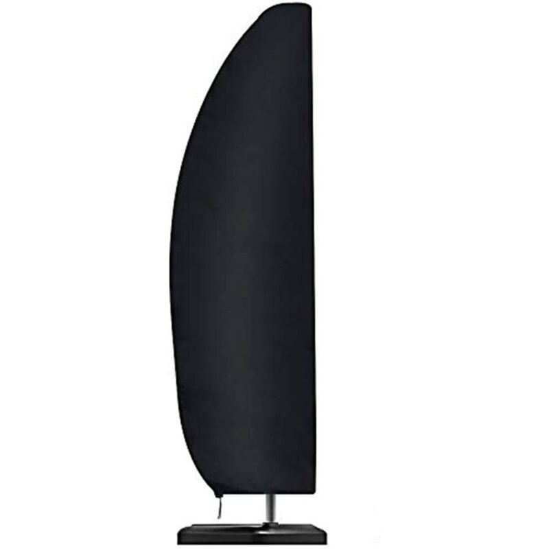 foto del prodotto copertura per ombrellone, impermeabile antivento resistente ripstop 210d oxford copertura a sbalzo oversize con cerniera 280 x 45 81 30 cm nero