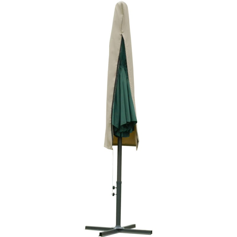 foto del prodotto copertura per ombrellone impermeabile e antistrappo cachi outsunny