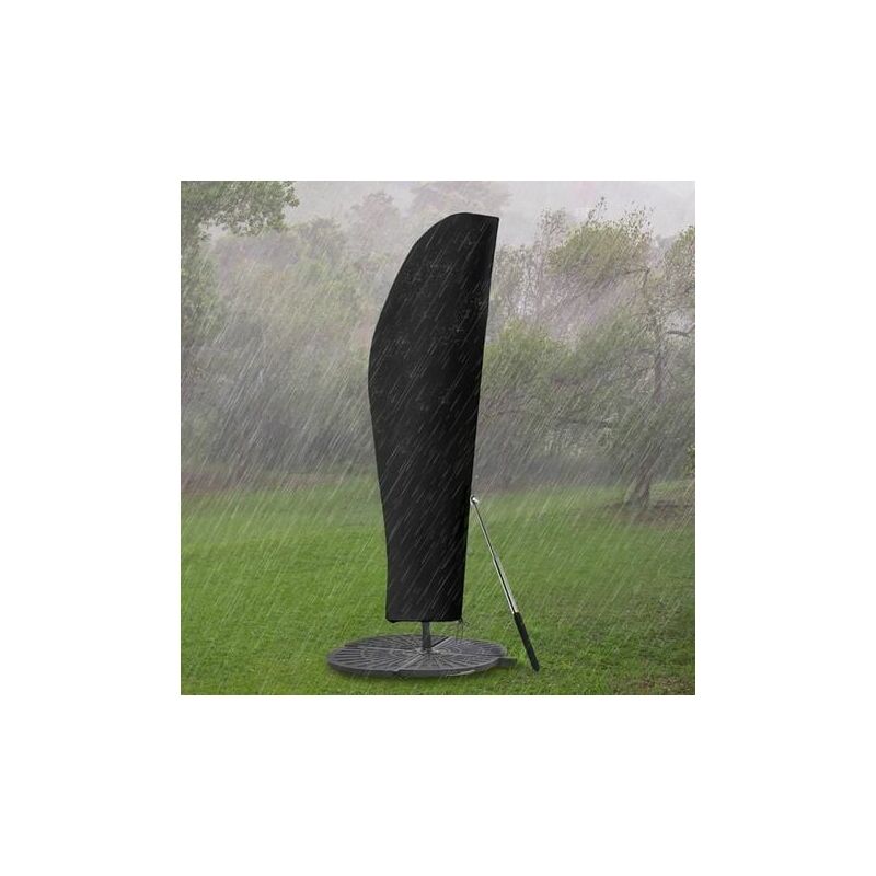 foto del prodotto copertura per ombrellone in tessuto oxford 210d crediri, impermeabile, antivento, resistente ai raggi uv, antistrappo, extra large con cerniera, 280