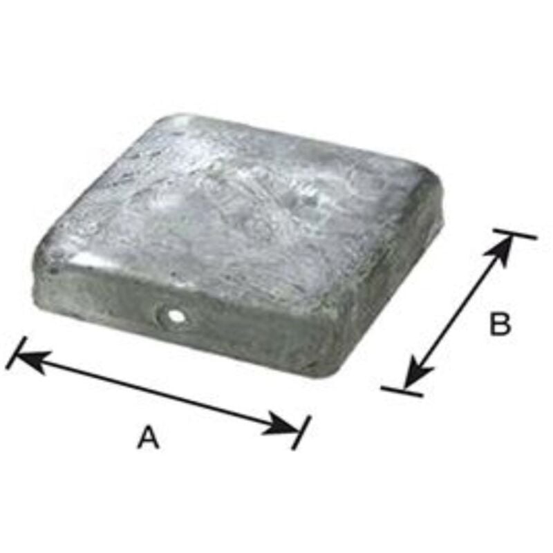 foto del prodotto copertura per pali zinc.90x90