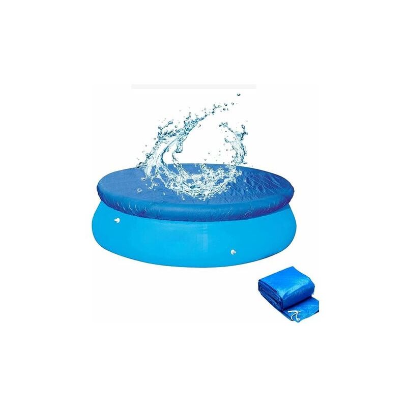 foto del prodotto copertura per piscina, copertura antipioggia rotonda per piscine fuori terra, resistente e adatta a tutti i tipi di piscine rotonde diametro 457