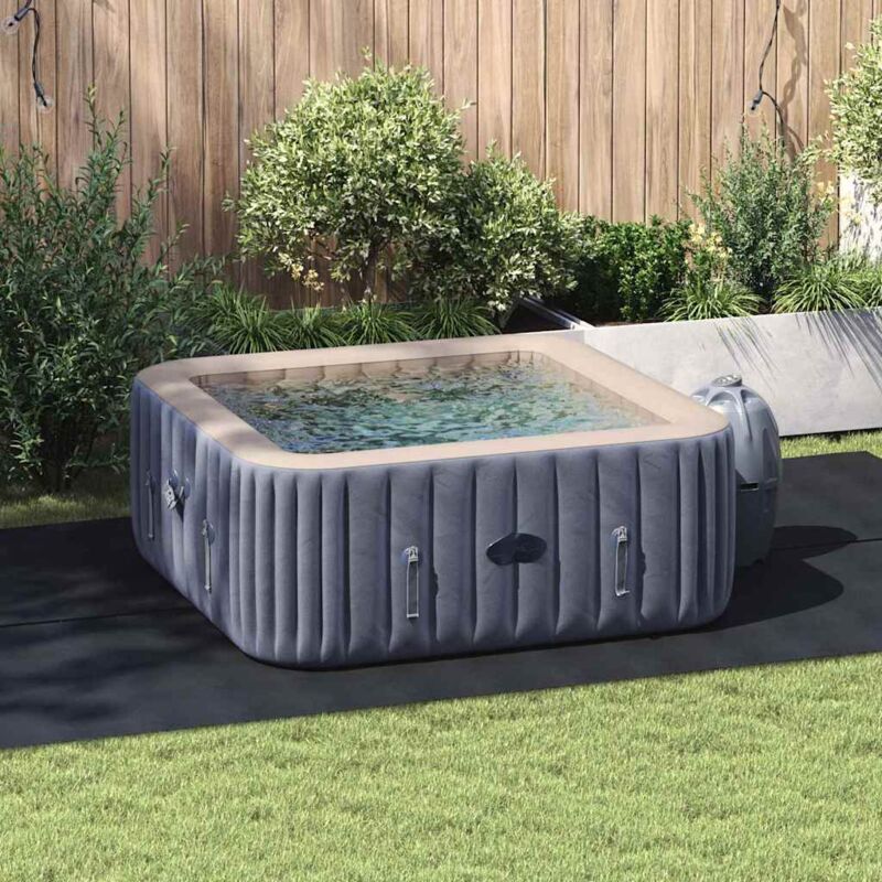 foto del prodotto copertura per piscina rettangolare nera plastica 420 x 220 cm vidaxl