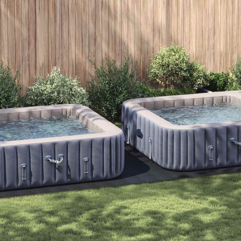 foto del prodotto copertura per piscina rettangolare nero 640 x 321 cm vidaxl