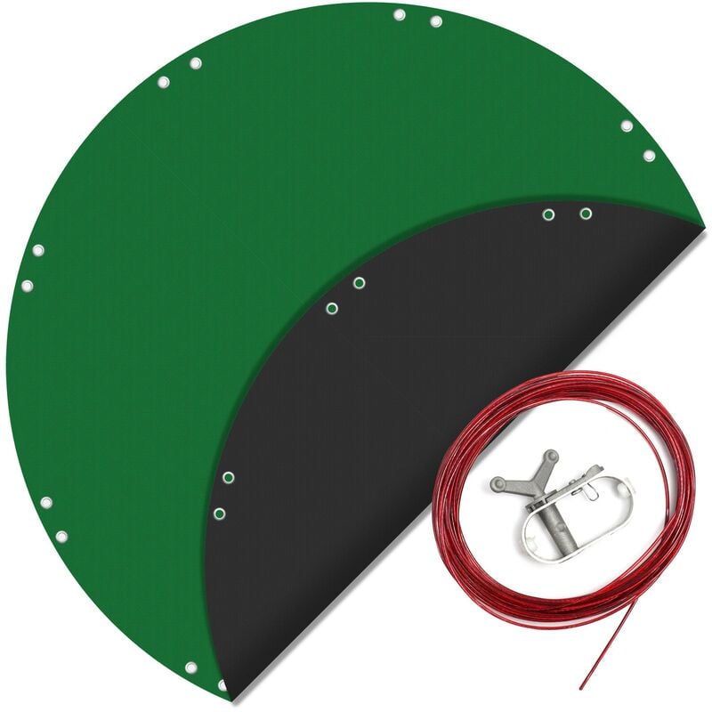 foto del prodotto copertura per piscina rotonda 420 cm telo resistente ai raggi uv adatto a estate e inverno - wiltec