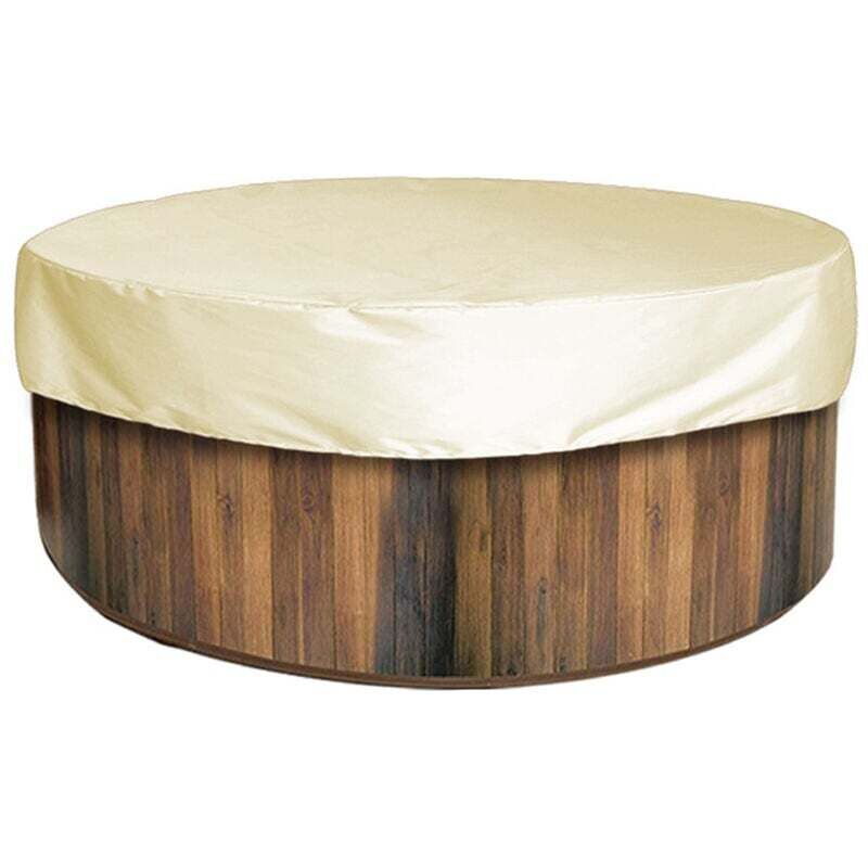 foto del prodotto copertura per piscina rotonda copertura solare per piscina, 190 per vasca idromassaggio all aperto 200 30 cm, beige