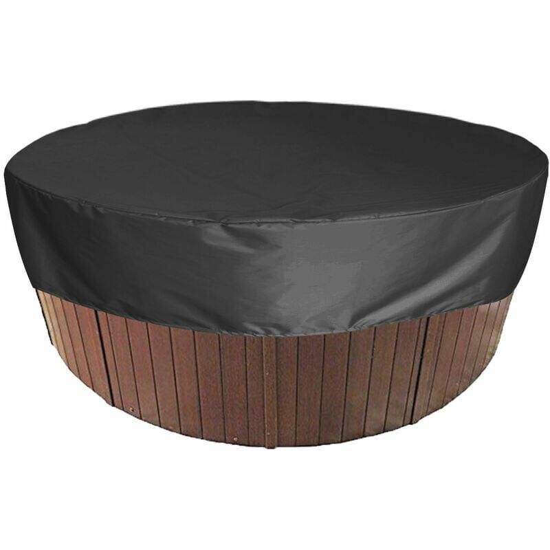 foto del prodotto copertura per piscina rotonda copertura solare per piscina, protezione uv e copertura protettiva impermeabile per spa, vasca idromassaggio esterna