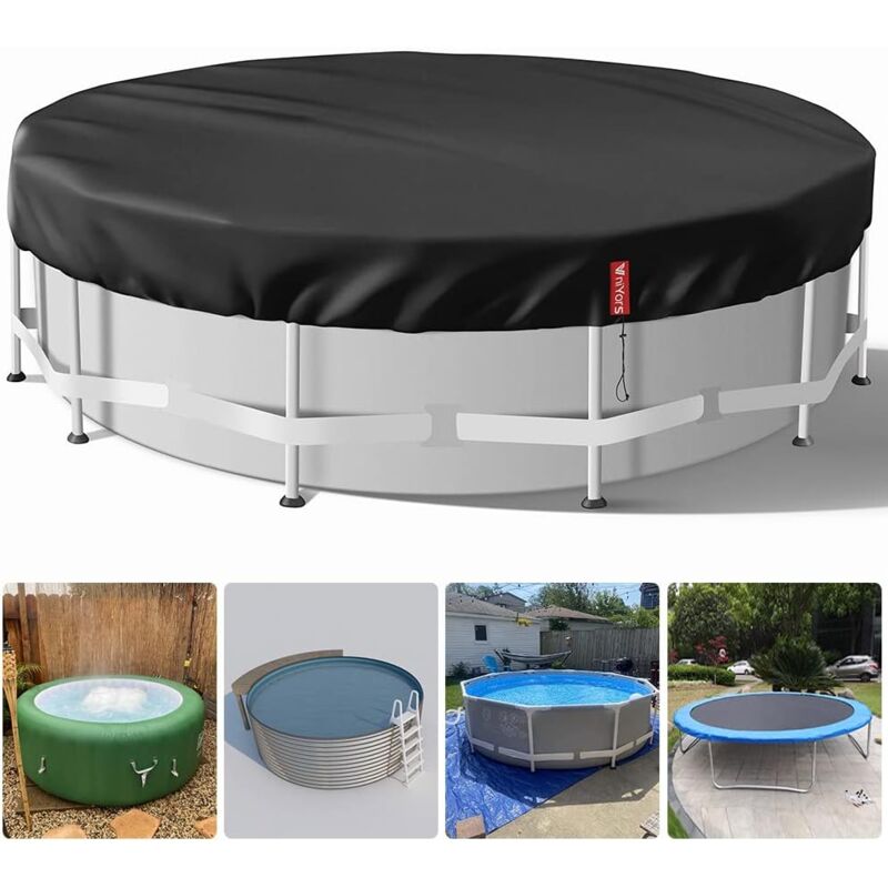 foto del prodotto copertura per piscina rotonda da 15 piedi circa 4,6 m , copertura per spa, copertura solare per piscine fuori terra, copertura solare per piscina