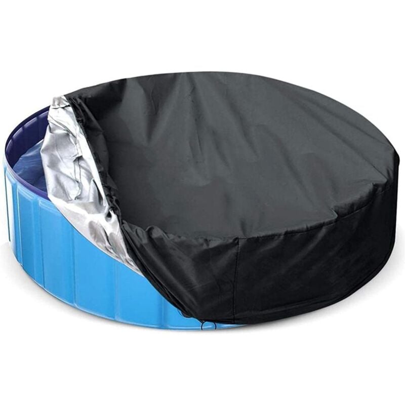 foto del prodotto copertura per piscina rotonda facile da installare, protezione solare migliorata per spa, aumenta l assorbimento di energia solare della piscina fino