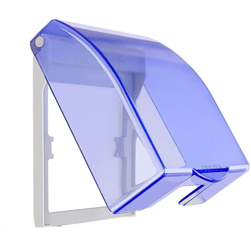 foto del prodotto copertura per presa di corrente trasparente a prova di bambino, scatola impermeabile per presa di corrente, adatta per prese da bagno, impedisce