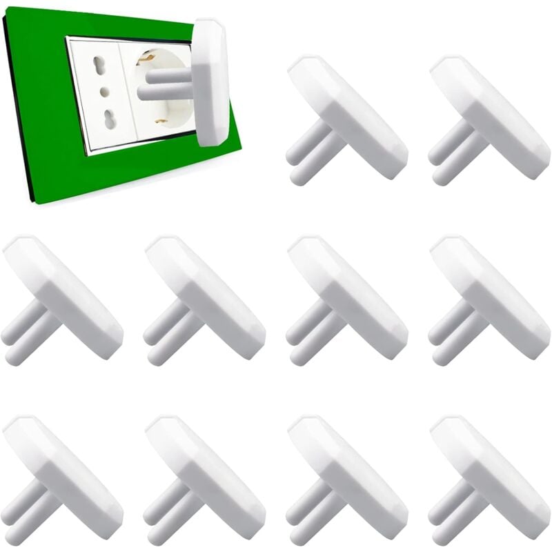 foto del prodotto copertura per presa elettrica per bambini con 10 pezzi di protezione per presa elettrica per bambini, spina ue, copertura per presa elettrica per la
